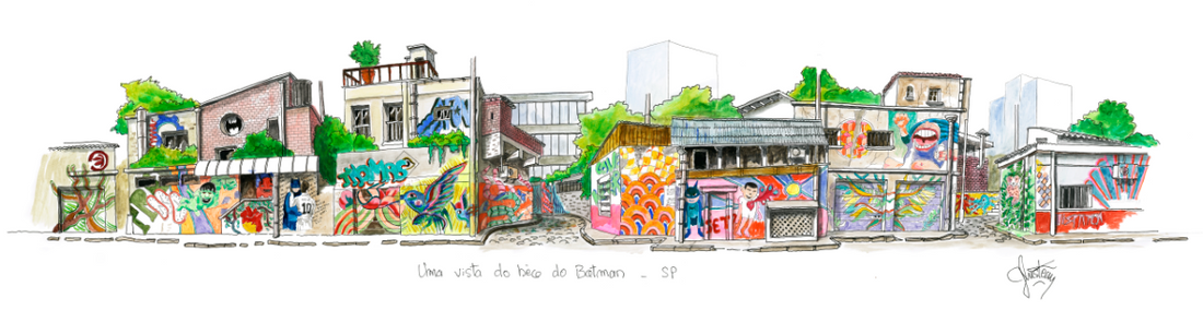 São Paulo em aquarela: Beco do Batman