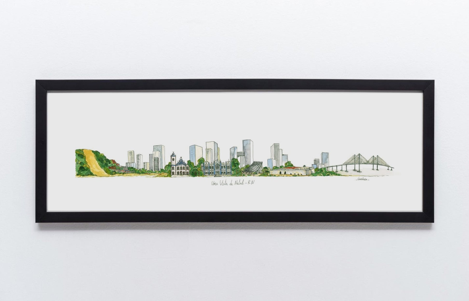 Quadro de Natal com moldura preta