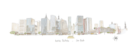 Sao Paulo - Av Paulista (colorizada)